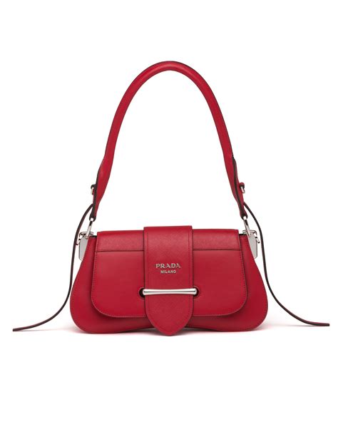 prada sidonie red|Fiery Red Prada Sidonie shoulder bag .